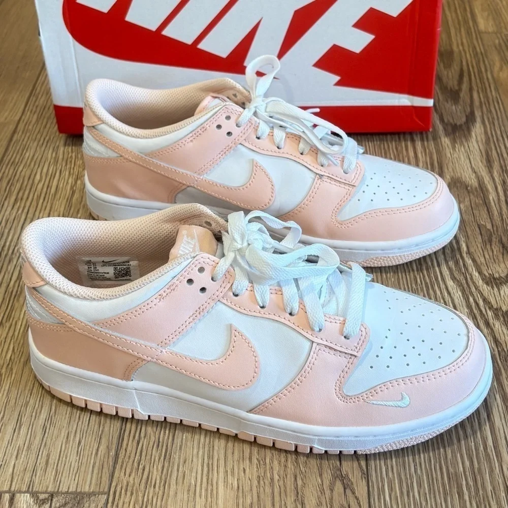 Nike Dunk Low Grade School Shoes In Washed Coral Youth Size 7